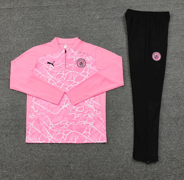 Manchester City 24/25 Pink/Black Tracksuit