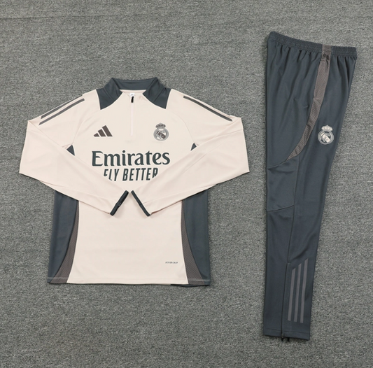 Real Madrid 24/25 White/Grey Tracksuit